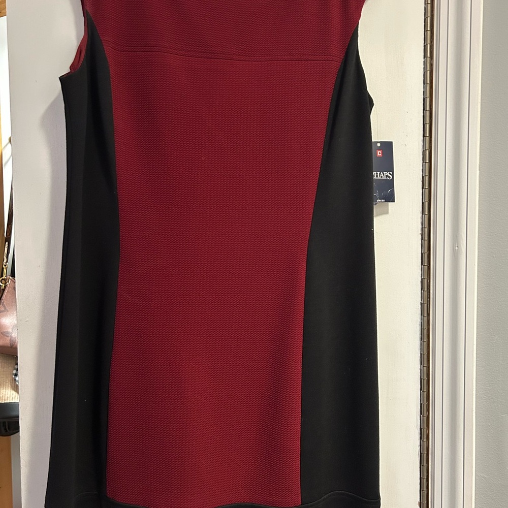 Red and Black Sleeveless Dress